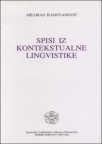 Spisi iz kontekstualne lingvistike Spisi iz kontekstualne lingvistike