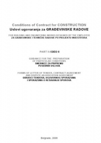 Uslovi ugovaranja za građevinske radove - CRVENA KNjIGA – drugi tom