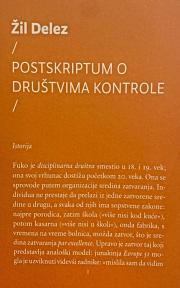 Postskriptum o društvima kontrole