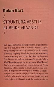 Struktura vesti iz rubrike